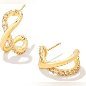 Kendra Scott Annie Infinity Huggie Earrings in Gold